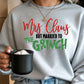 Mrs. Claus But Married To The Grinch faux glitter