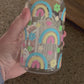 Pastel Rainbows -  UV DTF 16oz Beer Can Glass