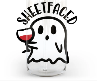 Sheetfaced Wine Ghost -UV/DTF Decal