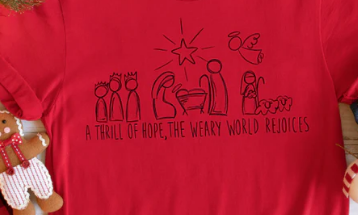 A Thrill Of Hope, The Weary World Rejoices  T-Shirt