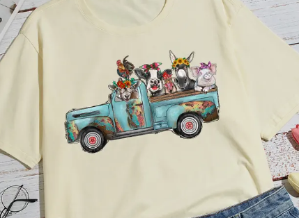 Truck With Animals T-shirt