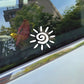 White Sun  Car Decal