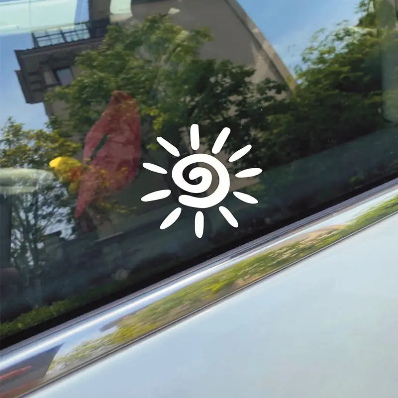 White Sun  Car Decal