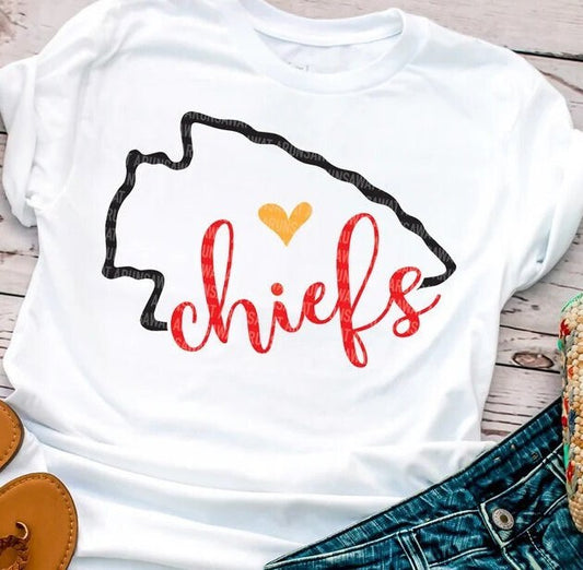 Glitter Arrowhead Chiefs T-shirt