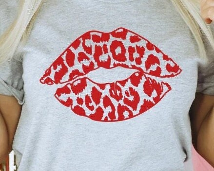 Red Leopard Lips shirt