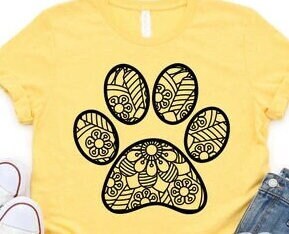 Mandala Paw Print T-shirt